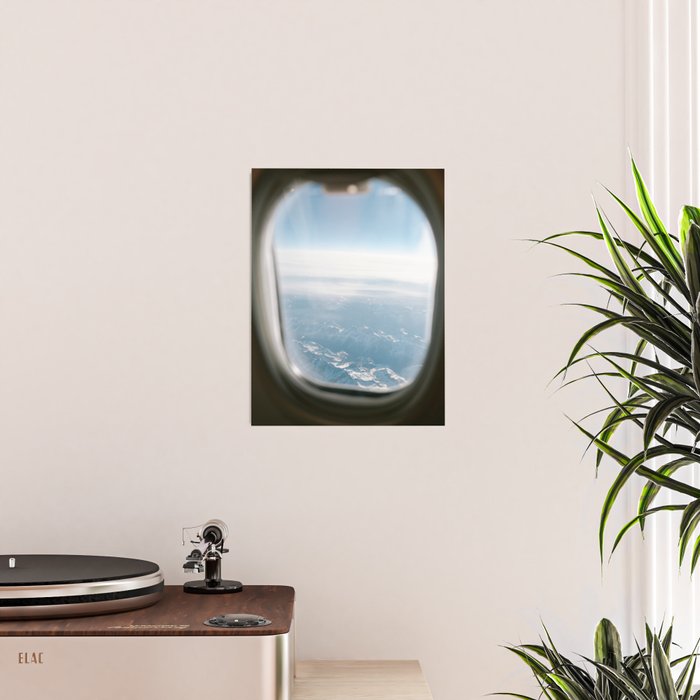 Plane window view | French alps Travel Photography Poster Gallery Image 2
