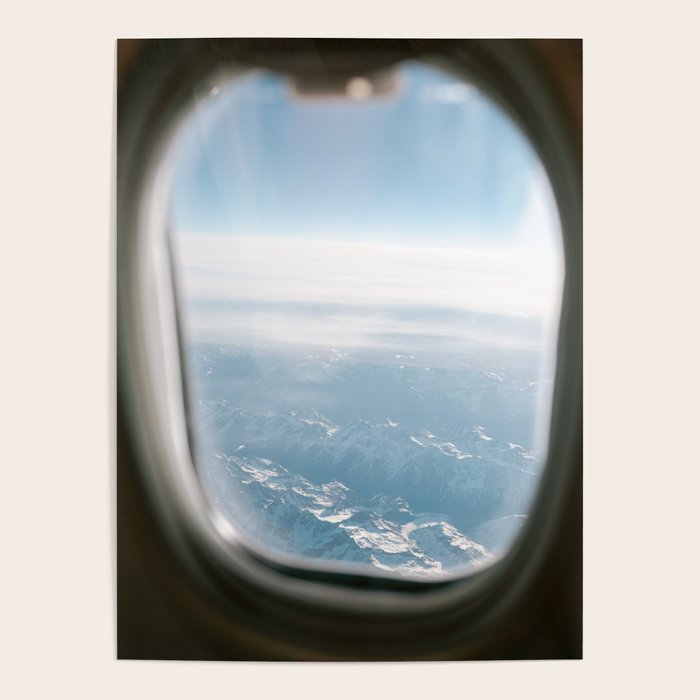 Plane window view | French alps Travel Photography Poster Gallery Image 4