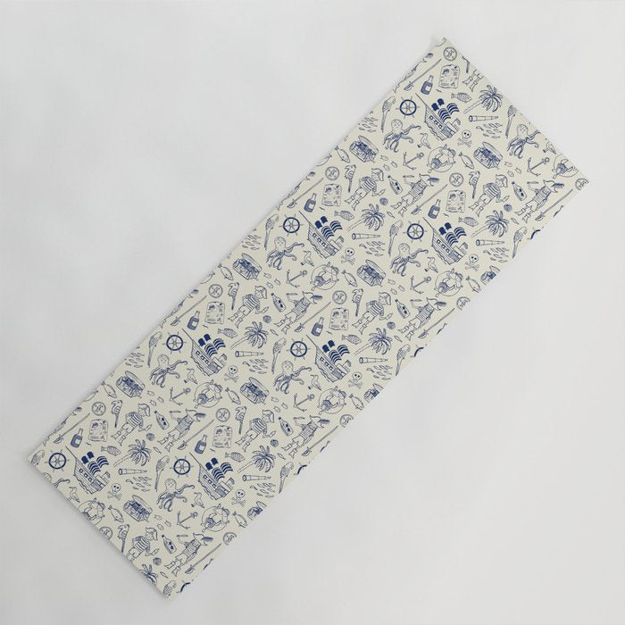 Pirate Play - Cream Yoga Mat Gallery Image 1