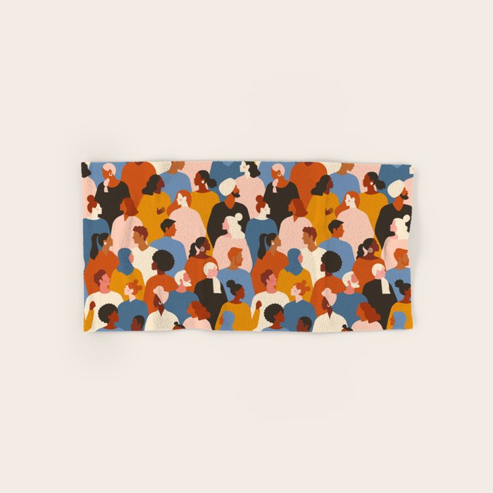 Diverse group of stylish people standing together. Bath Towel Gallery Image 1