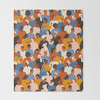Diverse group of stylish people standing together. Throw Blanket Gallery Image 2
