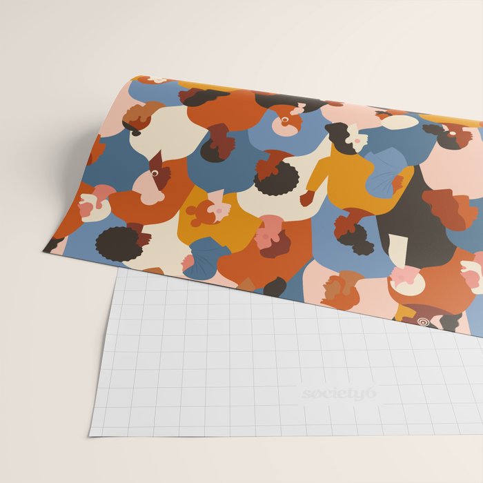 Diverse group of stylish people standing together. Wrapping Paper Gallery Image 2