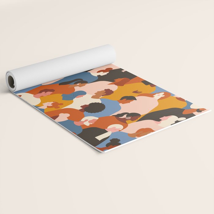 Diverse group of stylish people standing together. Yoga Mat Gallery Image 2