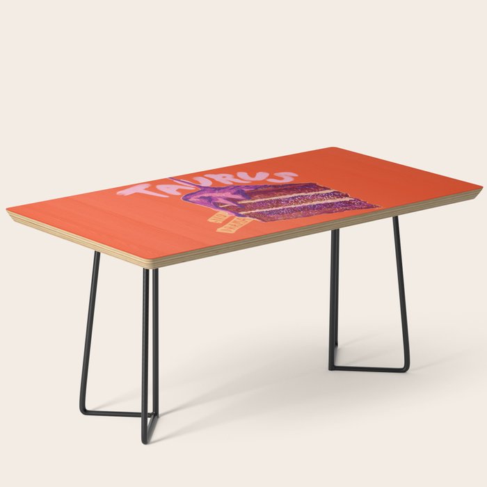 Taurus Birthday Cake in Burnt Orange Coffee Table Gallery Image 1