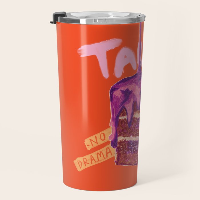 Taurus Birthday Cake in Burnt Orange Travel Mug Gallery Image 3