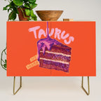 Taurus Birthday Cake in Burnt Orange Credenza Gallery Image 1