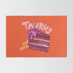 Taurus Birthday Cake in Burnt Orange Rug Gallery Image 2