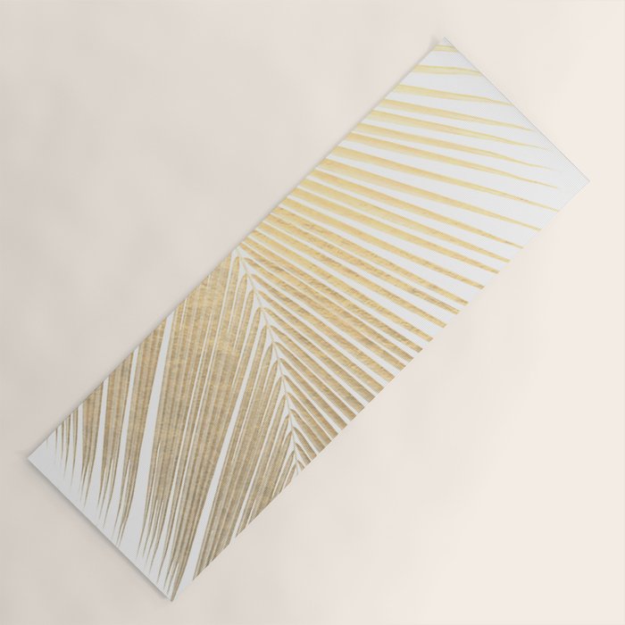 Palm leaf - gold Yoga Mat Gallery Image 1