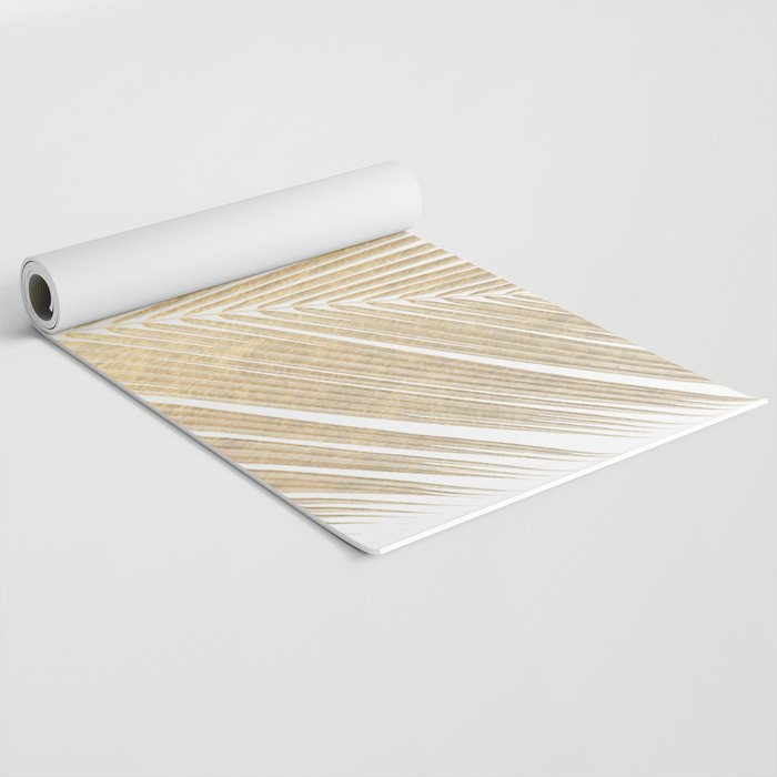 Palm leaf - gold Yoga Mat Gallery Image 2