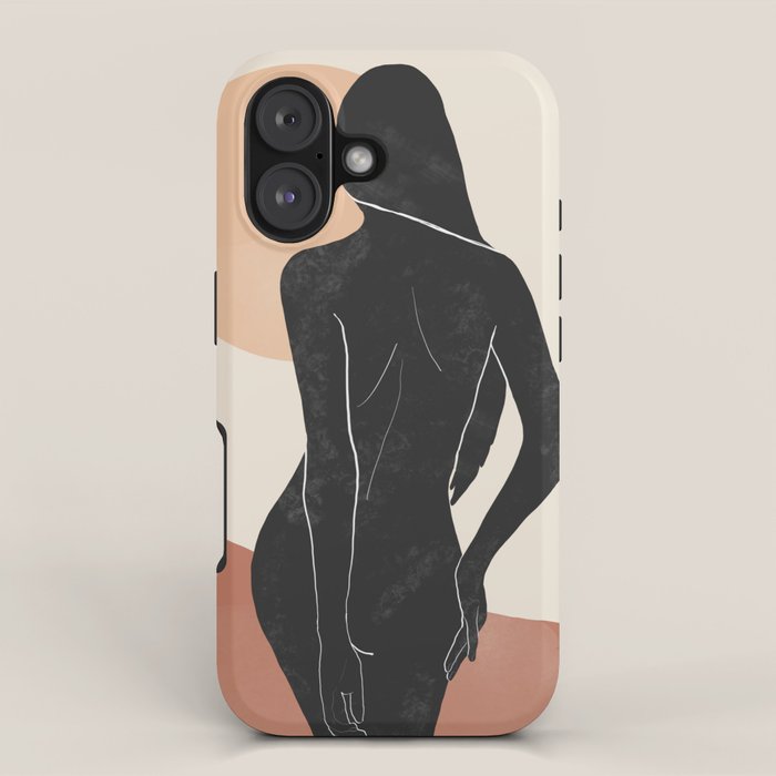 Minimal Abstract Art Nude Woman iPhone Case Gallery Image 1