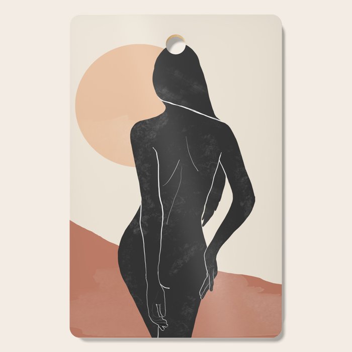 Minimal Abstract Art Nude Woman Cutting Board Gallery Image 1