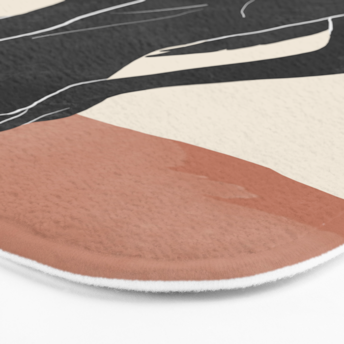 Minimal Abstract Art Nude Woman Bath Mat Gallery Image 3
