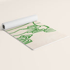 Feelin' Lucky, Beachy Sand Summer Playing cards, Nordic Coastal Line Art, Abstract Drawing Sketch Doodles Yoga Mat Gallery Image 2