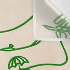 Feelin' Lucky, Beachy Sand Summer Playing cards, Nordic Coastal Line Art, Abstract Drawing Sketch Doodles Wall Tapestry Gallery Image 3