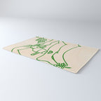 Feelin' Lucky, Beachy Sand Summer Playing cards, Nordic Coastal Line Art, Abstract Drawing Sketch Doodles Rug Gallery Image 3