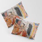 -India, Mughal, Reign of Akbar, 16th century - Page from Tales of a Parrot (Tuti-nama)- Eighth night- The deceitful wife a - 1962 Pillow Sham Gallery Image 3