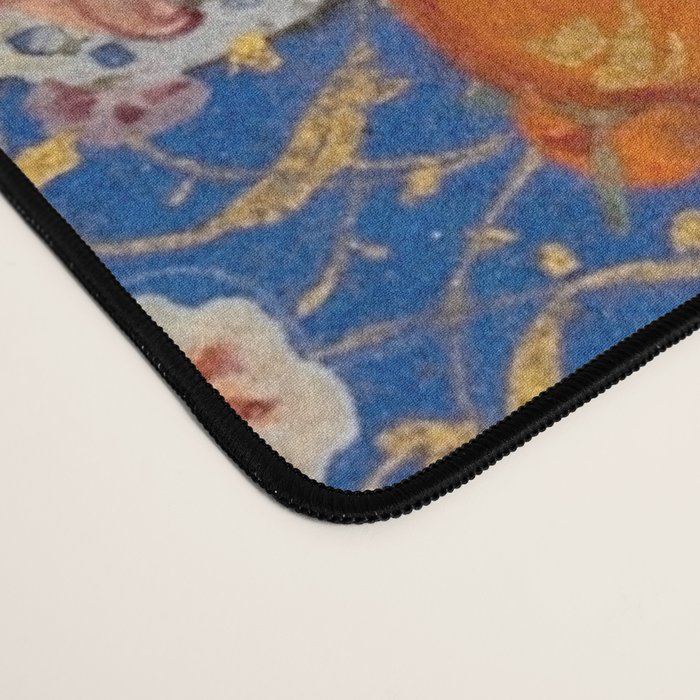 -India, Mughal, Reign of Akbar, 16th century - Page from Tales of a Parrot (Tuti-nama)- Eighth night- The deceitful wife a - 1962 Desk Mat Gallery Image 4