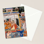-India, Mughal, Reign of Akbar, 16th century - Page from Tales of a Parrot (Tuti-nama)- Eighth night- The deceitful wife a - 1962 Stationery Card Gallery Image 2