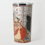-India, Mughal, Reign of Akbar, 16th century - Page from Tales of a Parrot (Tuti-nama)- Eighth night- The deceitful wife a - 1962 Travel Mug Gallery Image 1