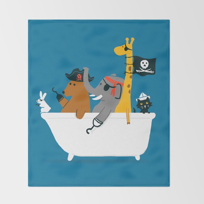Everybody wants to be the pirate Throw Blanket Gallery Image 2