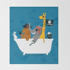 Everybody wants to be the pirate Throw Blanket Gallery Image 2