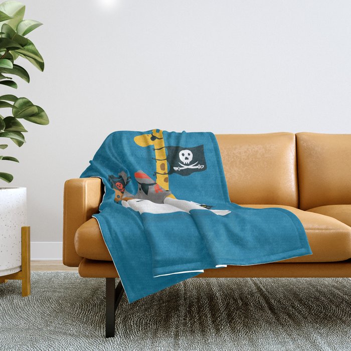 Everybody wants to be the pirate Throw Blanket Gallery Image 1