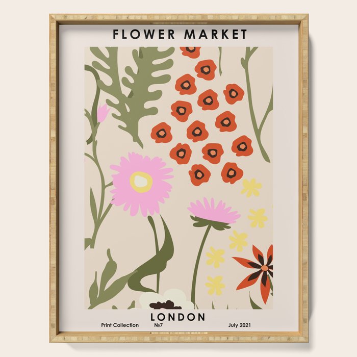 Flower Market. London Serving Tray Gallery Image 1