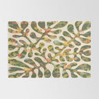 Matisse Inspired Colorful Abstract Leaves with Flowers Rug Gallery Image 2