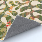 Matisse Inspired Colorful Abstract Leaves with Flowers Rug Gallery Image 4