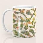 Matisse Inspired Colorful Abstract Leaves with Flowers Coffee Mug Gallery Image 3