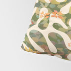 Matisse Inspired Colorful Abstract Leaves with Flowers Pillow Sham Gallery Image 4