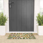 Matisse Inspired Colorful Abstract Leaves with Flowers Welcome Mat Gallery Image 3