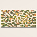 Matisse Inspired Colorful Abstract Leaves with Flowers Desk Mat Gallery Image 3