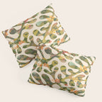 Matisse Inspired Colorful Abstract Leaves with Flowers Pillow Sham Gallery Image 3