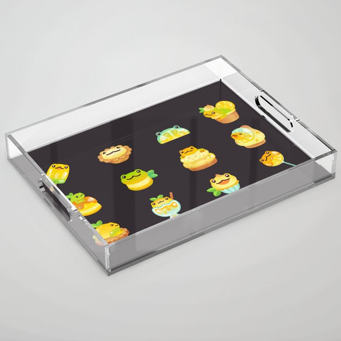 Sweet Lemon frog - dark Acrylic Tray Gallery Image 1