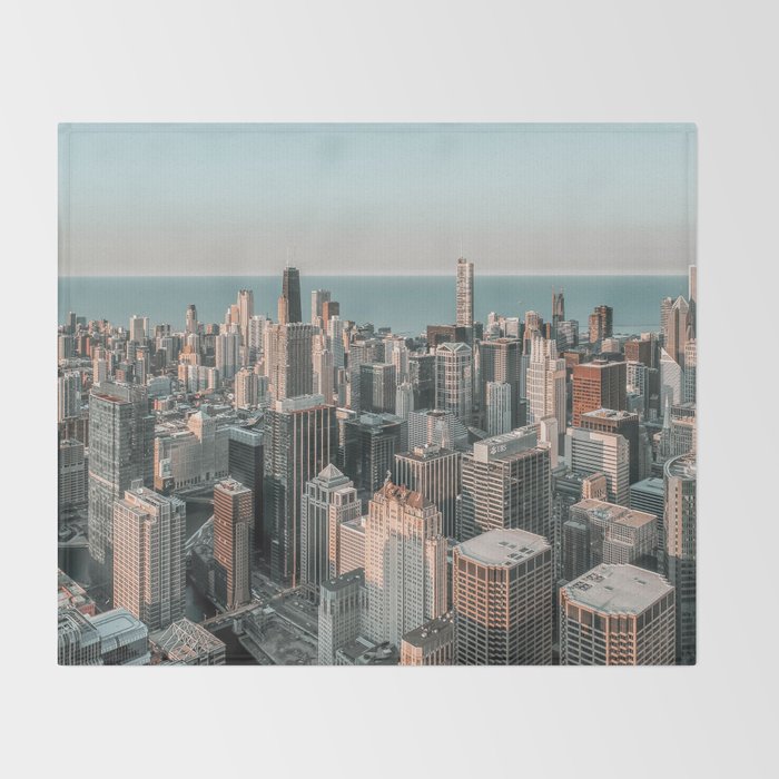 Chicago Skyscrapers Throw Blanket Gallery Image 2
