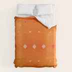 Orange Oriental Traditional Creative Berber Moroccan Fabric Style Duvet Cover Gallery Image 6