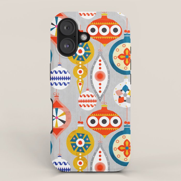 Christmas retro baubles no3 iPhone Case Gallery Image 1