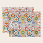 Christmas retro baubles no3 Placemat Gallery Image 1