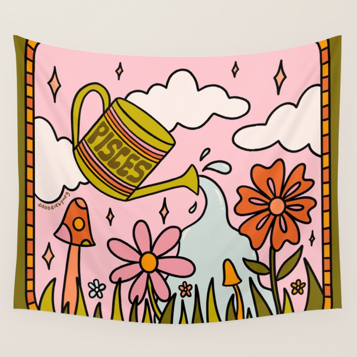 Pisces Garden Wall Tapestry Gallery Image 1