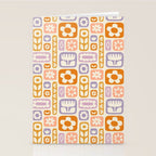 Vintage scandinavian floral art pattern Stationery Card Gallery Image 2