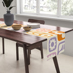 Vintage scandinavian floral art pattern Table Runner Gallery Image 2