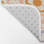 Vintage scandinavian floral art pattern Bath Mat Gallery Image 2