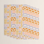 Vintage scandinavian floral art pattern Wrapping Paper Gallery Image 3