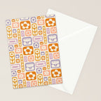Vintage scandinavian floral art pattern Stationery Card Gallery Image 2
