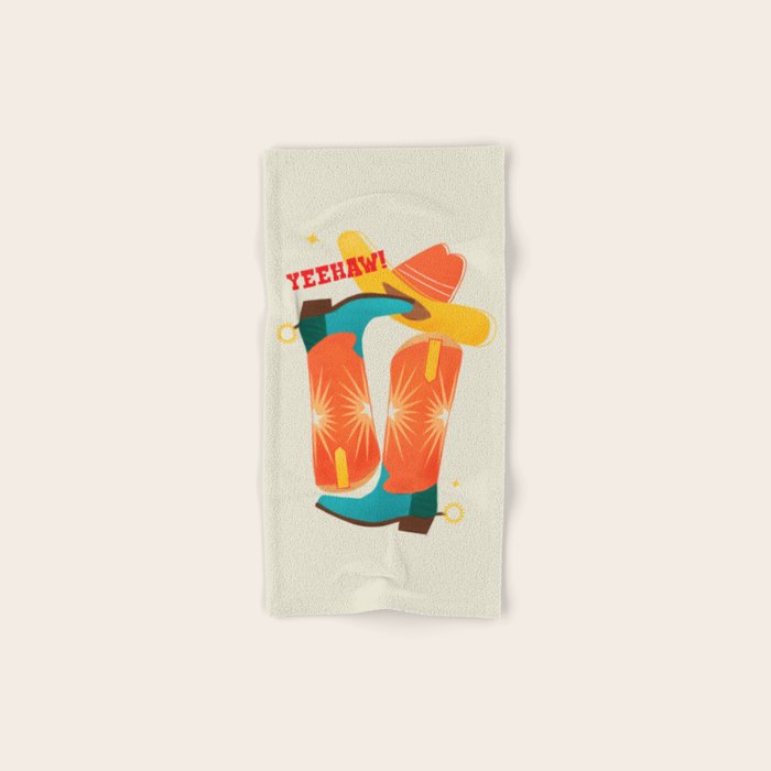 Yeehaw! Bright Cowboy Boots Bath Towel Gallery Image 1