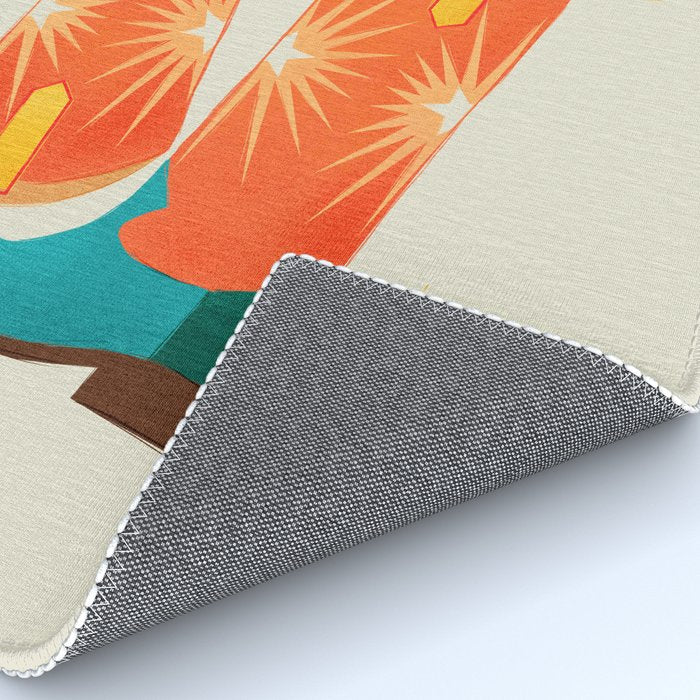 Yeehaw! Bright Cowboy Boots Rug Gallery Image 4