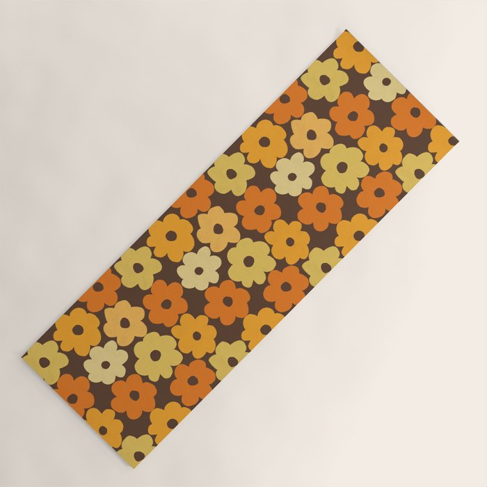 Simple Flower Pattern #2 Yoga Mat Gallery Image 1