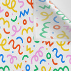 Fun colorful doodle art pattern Wall Tapestry Gallery Image 3