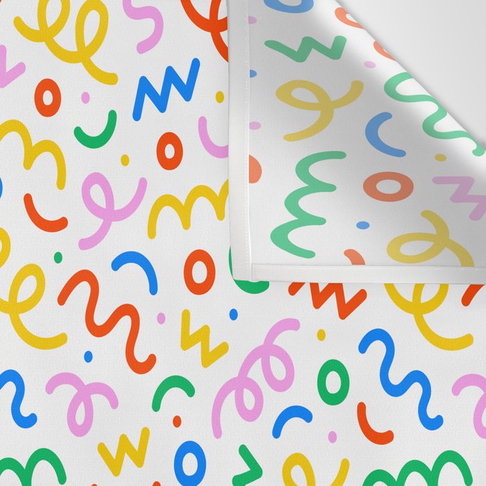 Fun colorful doodle art pattern Wall Tapestry Gallery Image 3